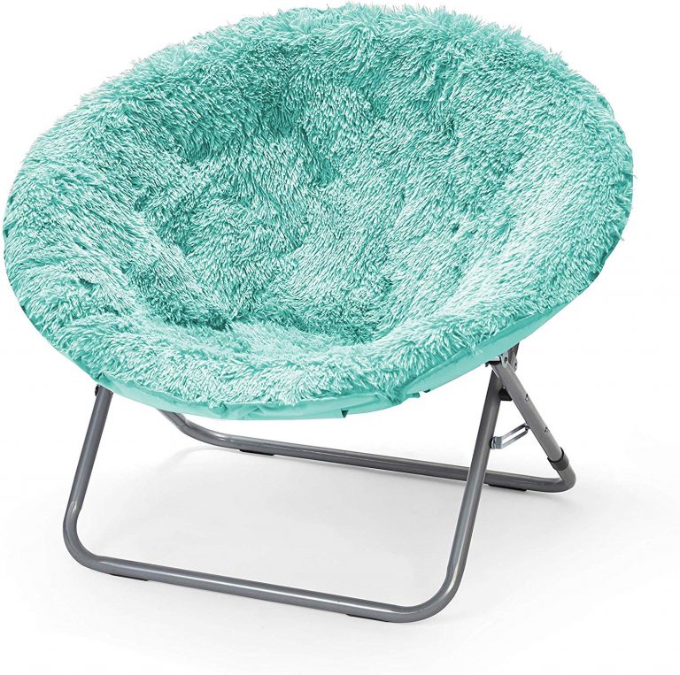 Aqua oversized mongolian chair