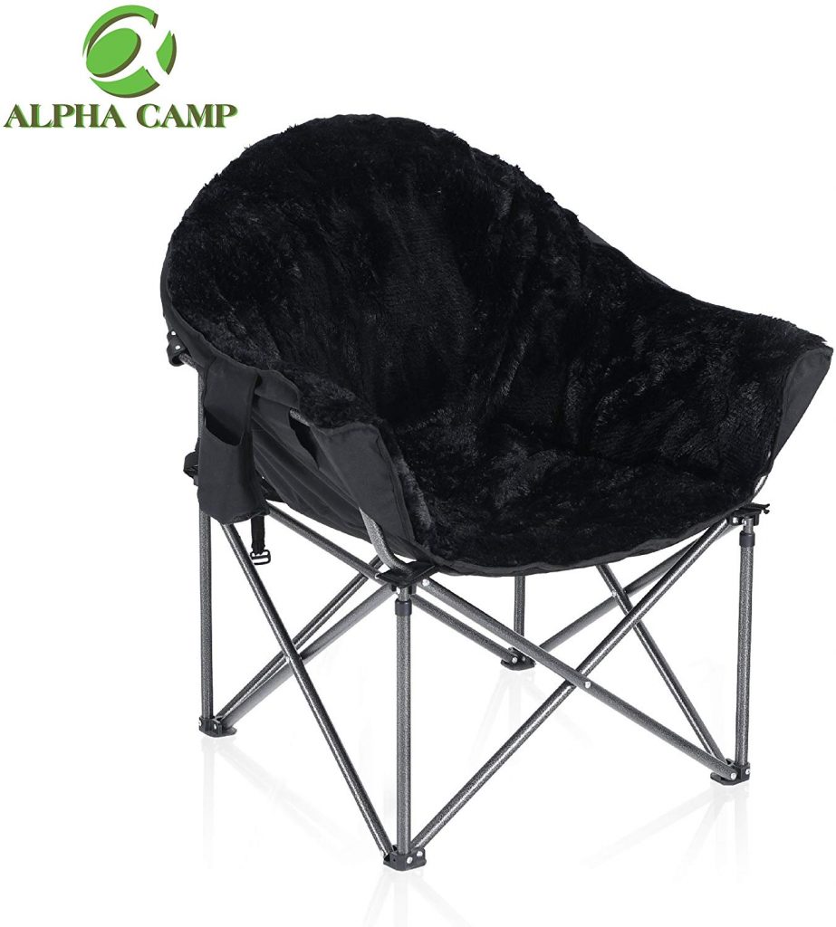 The 66 Best Folding Papasan Chairs Of 2020   Black Alpha Camp Saucer Chair 923x1024 