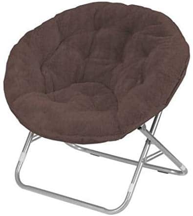 Brown Mainstay faux-fur chair