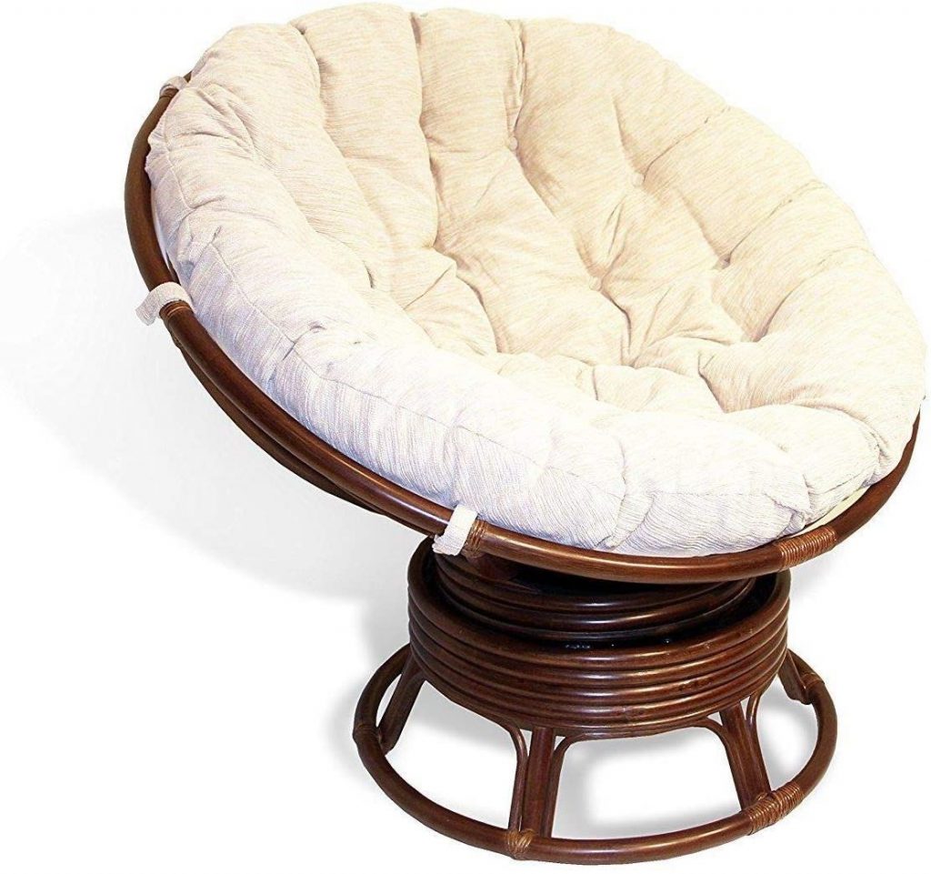 The 7 Best Papasan Rocking Chairs Of 2024   Dark Brown Rattan Rocking Papasan Chair 1024x961 