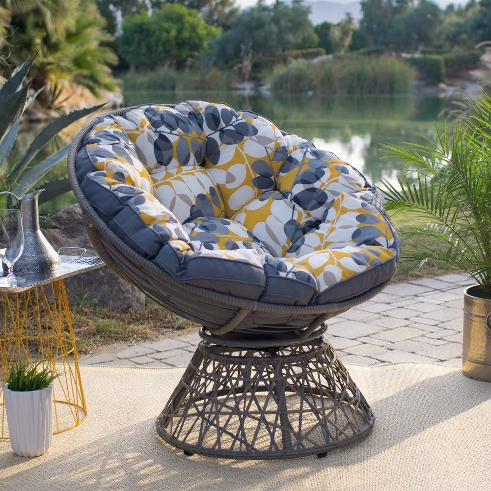 Light Grey Kambree Outdoor Papasan Chair 