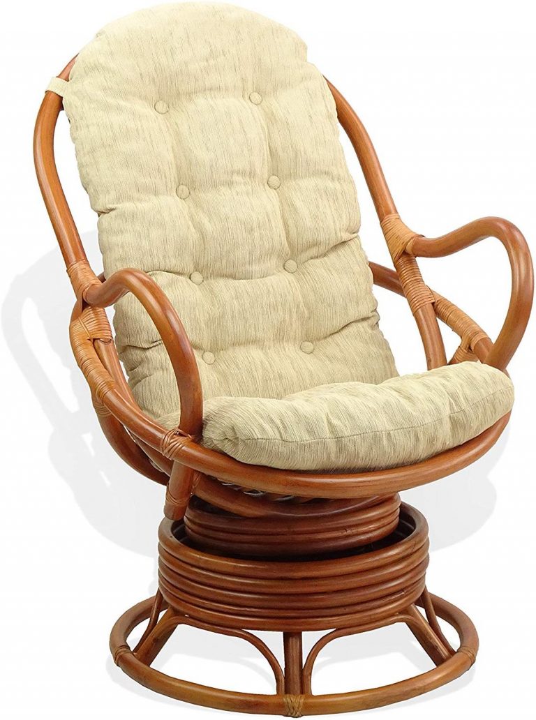 Andrus Outdoor Papasan Swivel Chair With Water Resistant