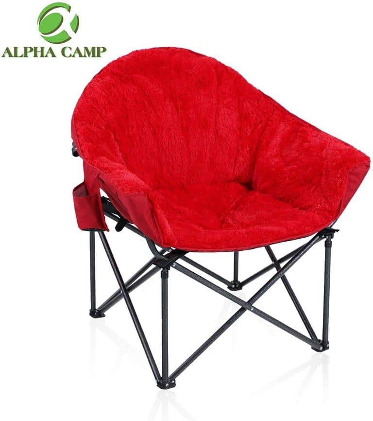 Red Alpha Camp saucer chair
