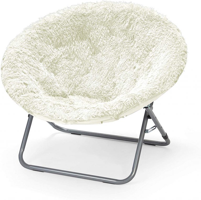 White oversized mongolian chair