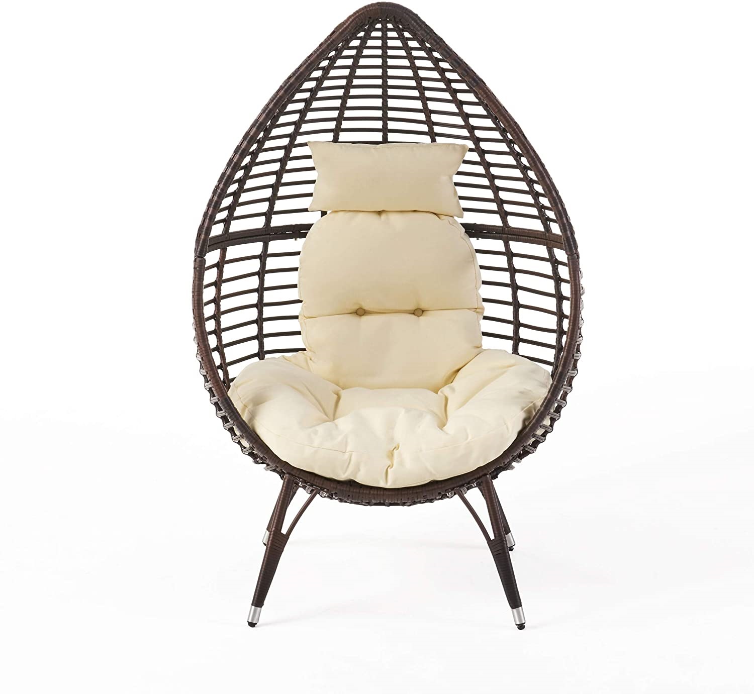 The 10 Best Egg Chairs Of 2024   Christopher Knight Home Cutter Teardrop Wicker Chair 