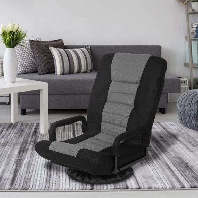 Swivel Gaming Floor Chair with Arms Back Support