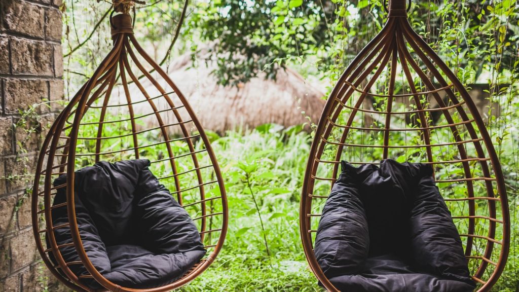 outdoor papasan chair with cushion