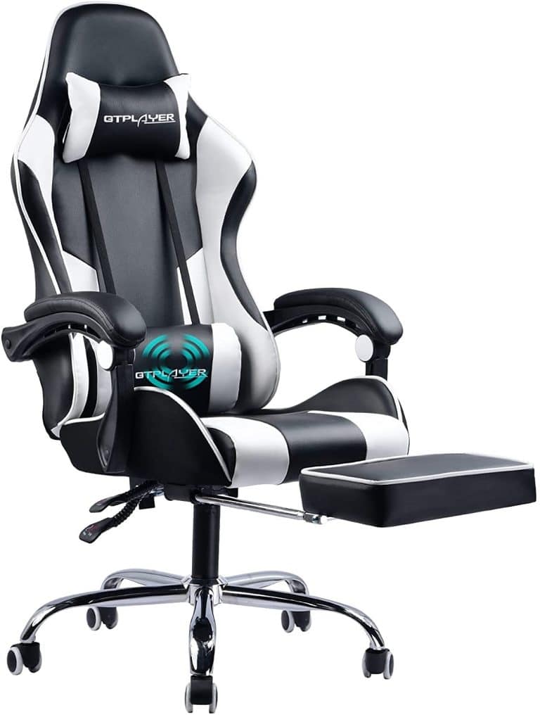 GTPLAYER Gaming Chair Chair with Footrest and Lumbar Support